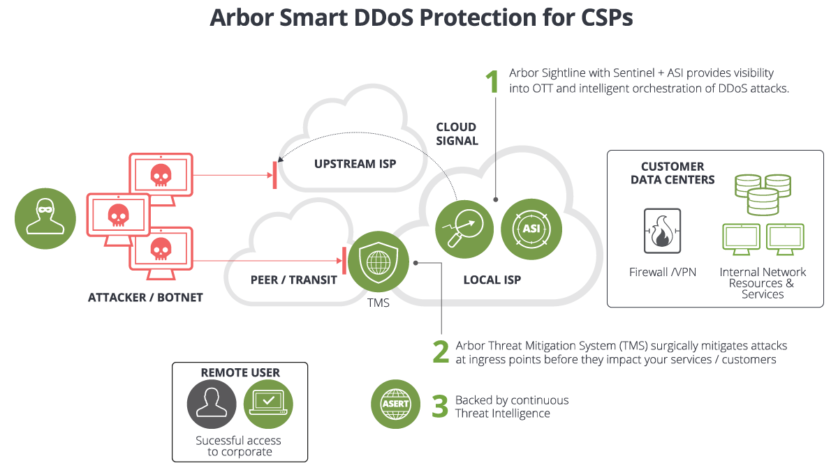 Arbor Smart DDoS Protection for CSP