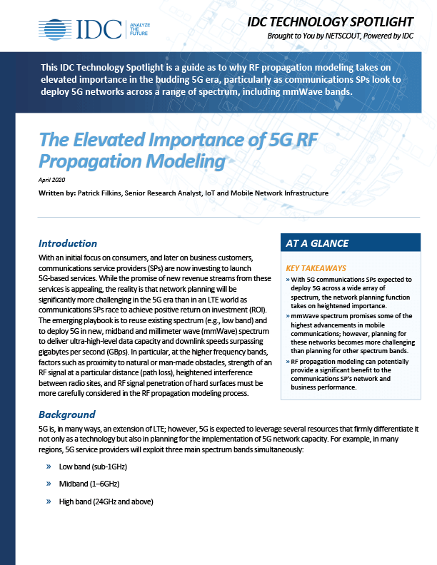 The Elevated Importance of 5G RF Propagation Modeling