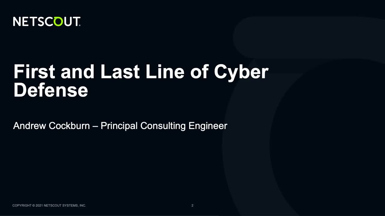 First and Last Line of Cyber Defense with Andrew Cockburn - Principal Consulting Engineer