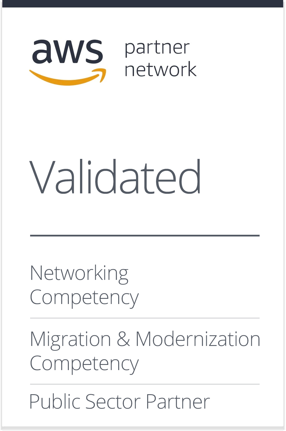 AWS Advanced Technology Partner - Networking Competency, Migration Competency