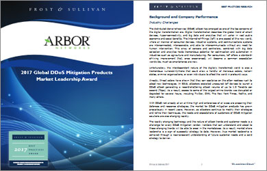 Frost & Sullivan recognizes NETSCOUT Arbor Networks as market leaders 