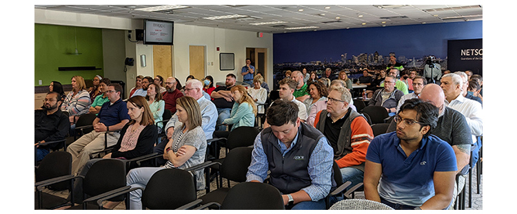 NETSCOUT employees at pitch meeting