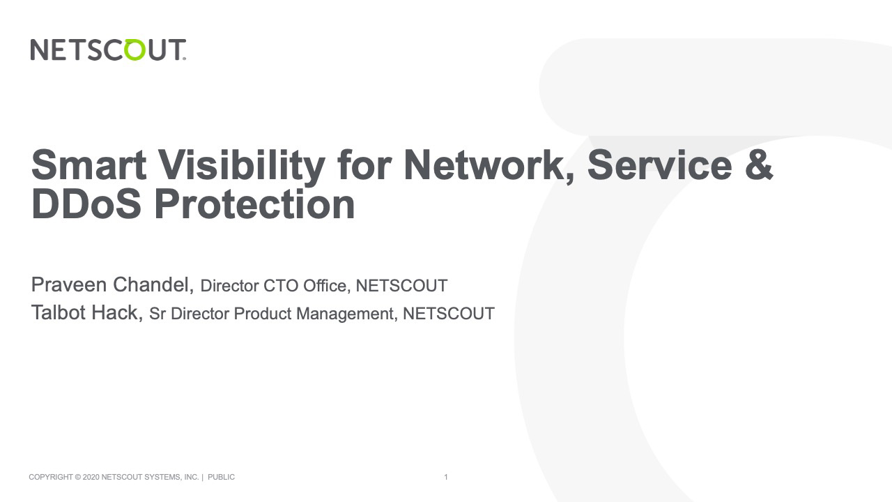Smart Visibility for Network, Service & DDoS Protection