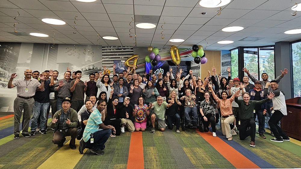 San Jose employees celebrating 40 years of NETSCOUT