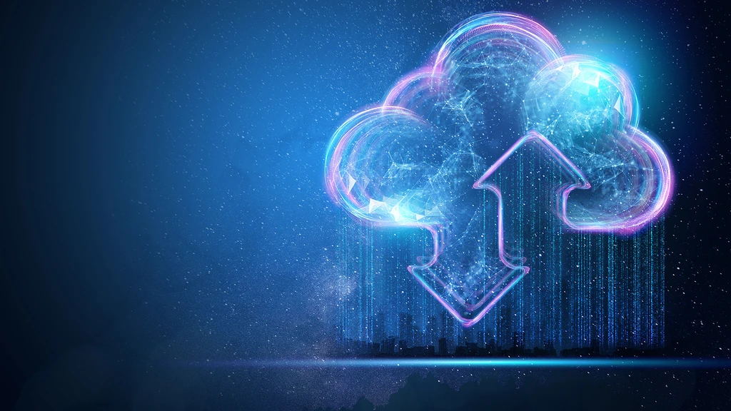 picture of a cloud with up and down arrows