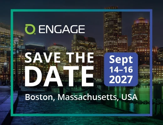 ENGAGE Save the Date - September 14-16, 2027 - Boston, Massachusetts, USA