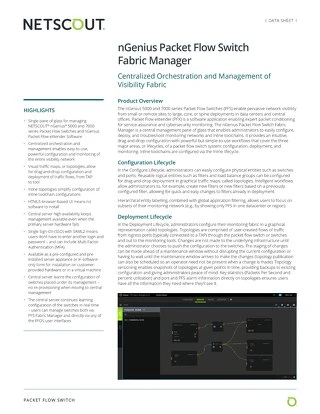 nGenius Packet Flow Switch Fabric Manager
