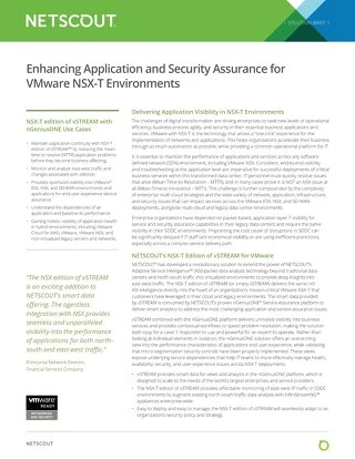 Enhancing Application and Security Assurance for VMware NSX-T Environments