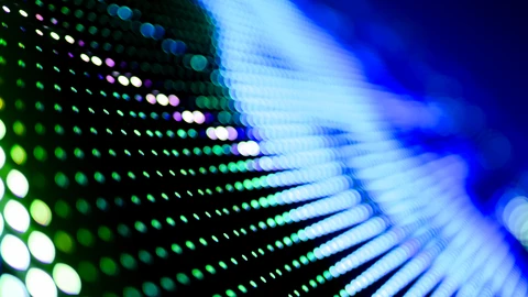 Abstract network fabric illustration on dark background