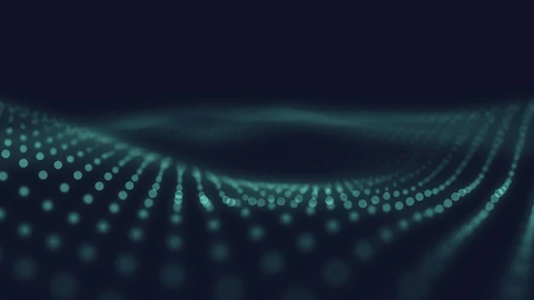 Dark background with wavy dark green dot patterns