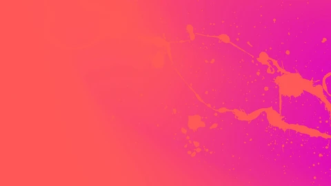 Orange to pink gradient with abstract orange splotches