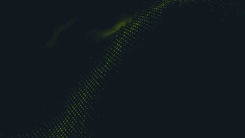 Black background with light green dots in a diagonal line