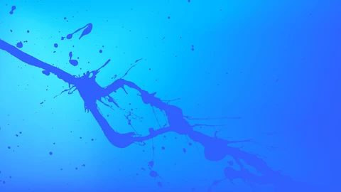 Blue gradient background with darker blue paint splotches