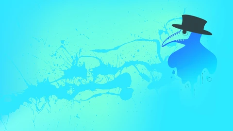 Penguin with a black hat on