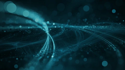 Dark background with lines and dots of lighter green