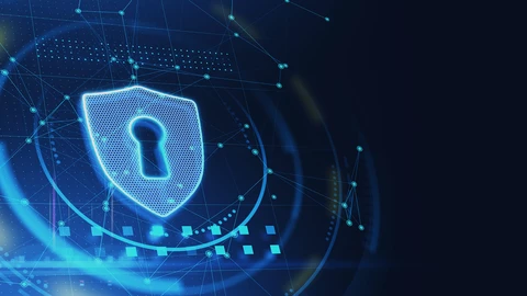 Key lock floating in space