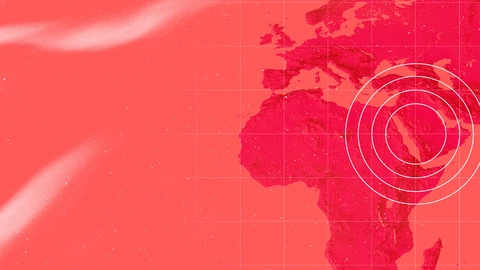 Continents with a warning sign