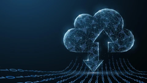 Cloud with arrow on it