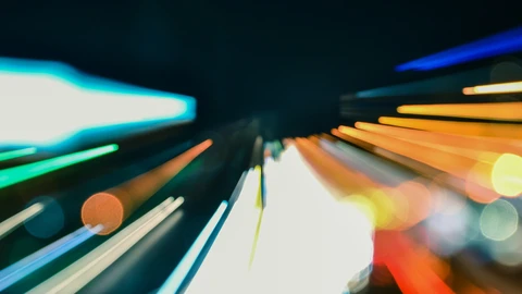 Colorful Network Highway Display