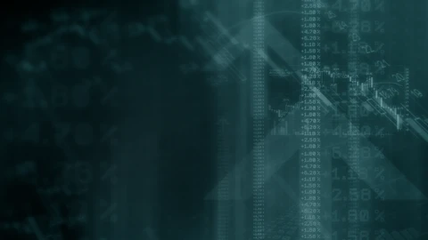 Green network lines on dark background