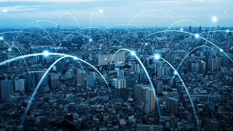 Aerial view of a metropolitan city.