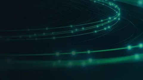 abstract green lines