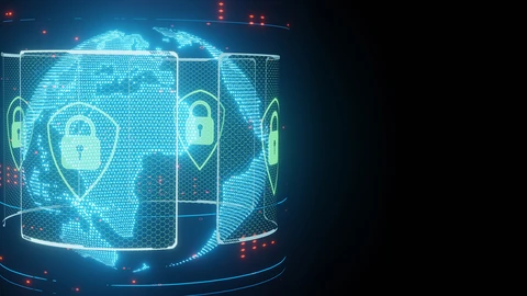 World Globe with keylocks surrounding it.