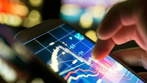 Mobile Device Screen with Statistics