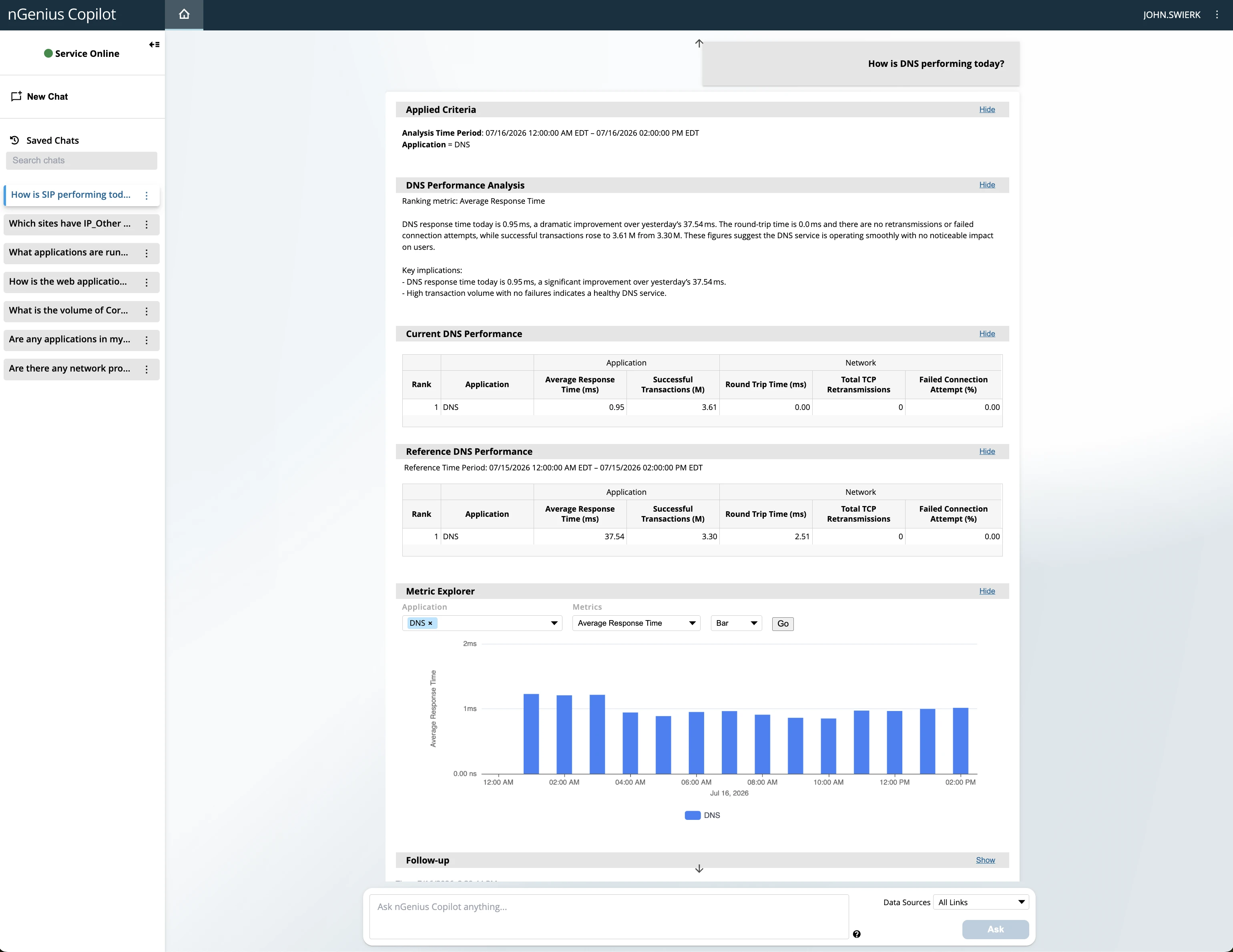 Technical-level summaries with guided follow-up