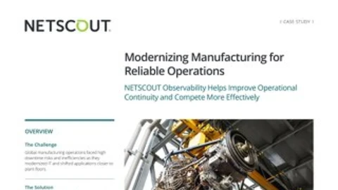 Modernizing Manufacturing for Reliable Operations