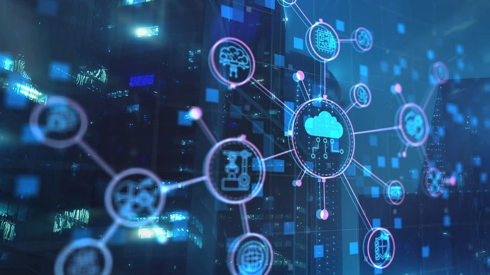Connected circles to show AI-ready network intelligence