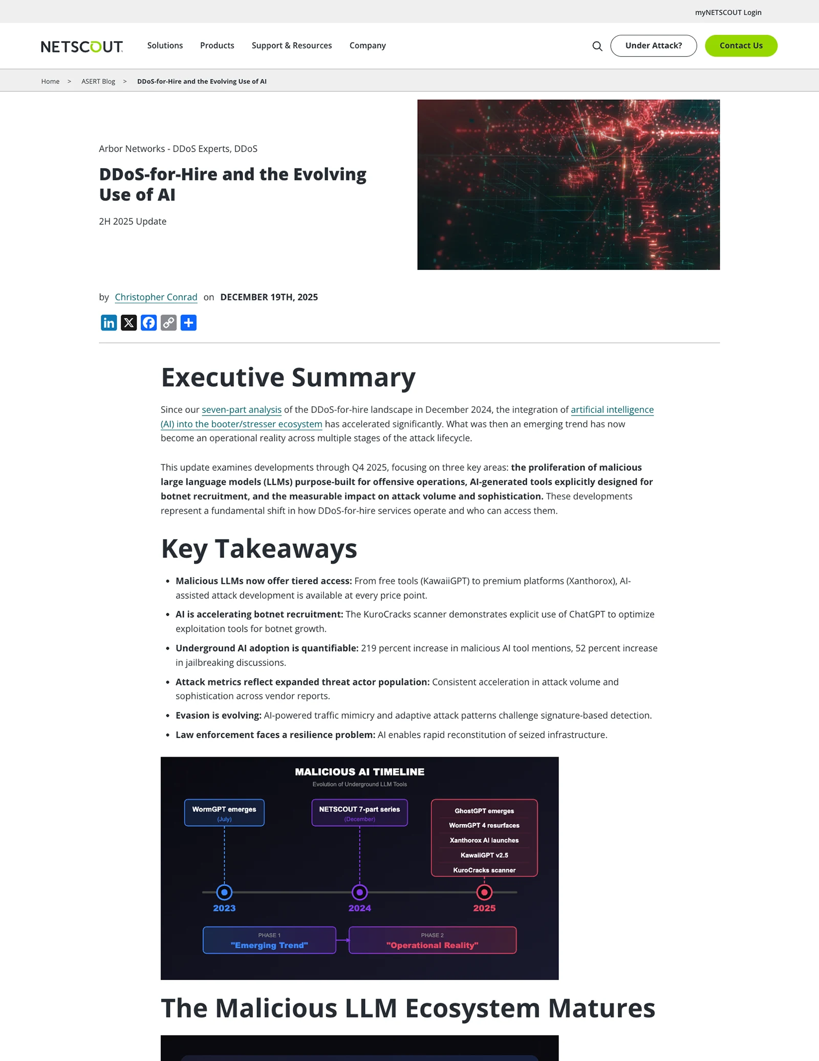 DDoS-for-Hire and the Evolving Use of AI